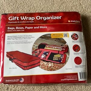 Red Gift Wrap Organizer